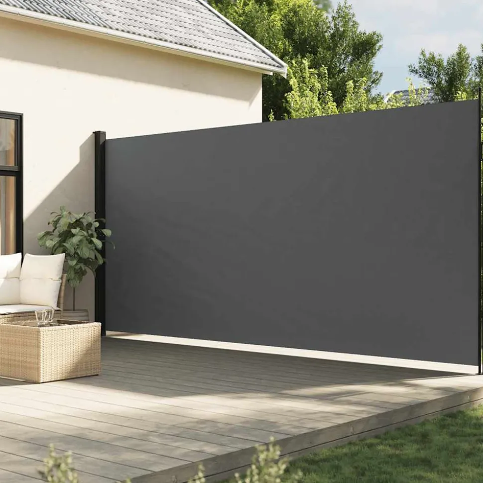 VIDAXL - Auvent latéral rétractable anthracite 200x500 cm