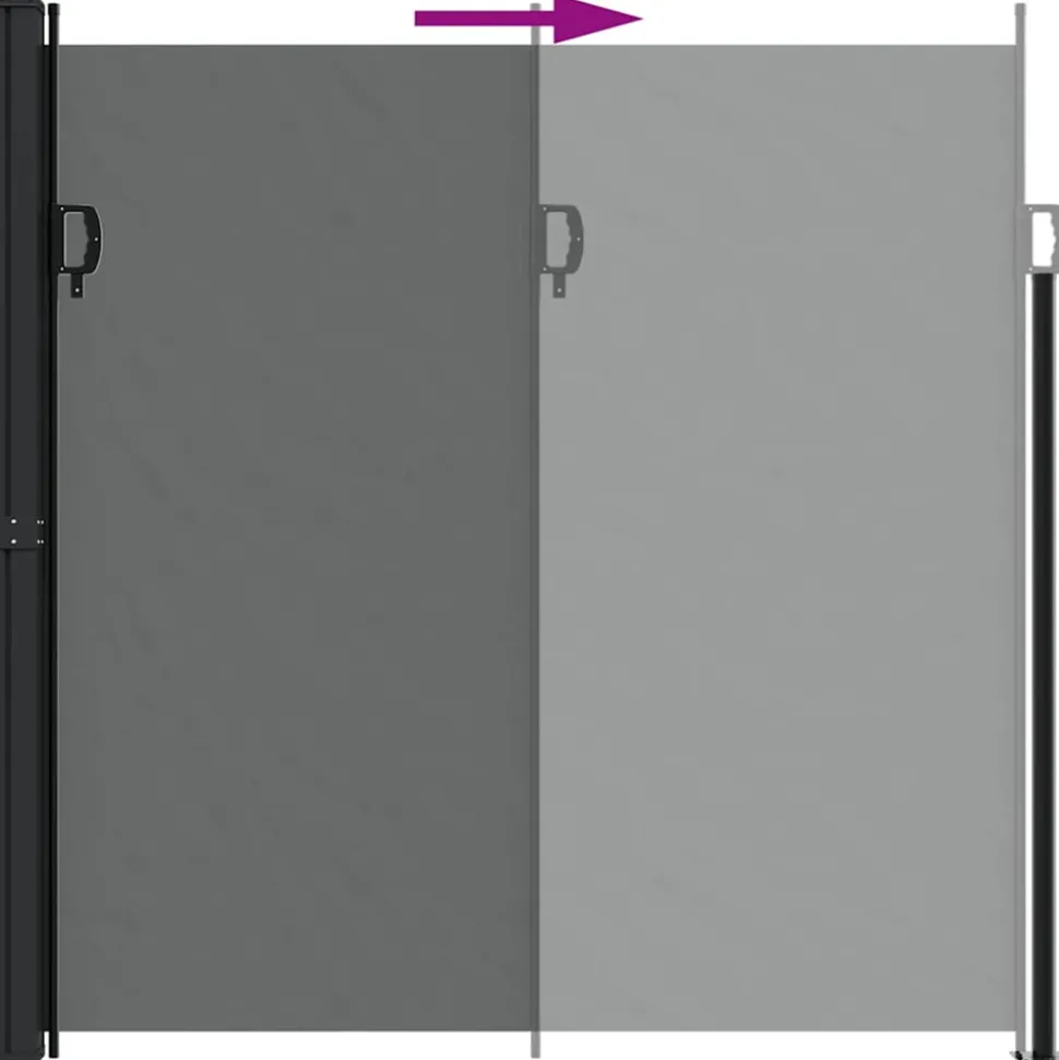 VIDAXL - Auvent latéral rétractable anthracite 200x500 cm