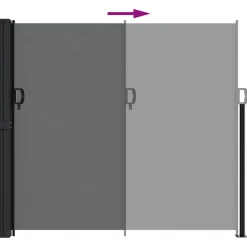 VIDAXL - Auvent latéral rétractable anthracite 180x500 cm