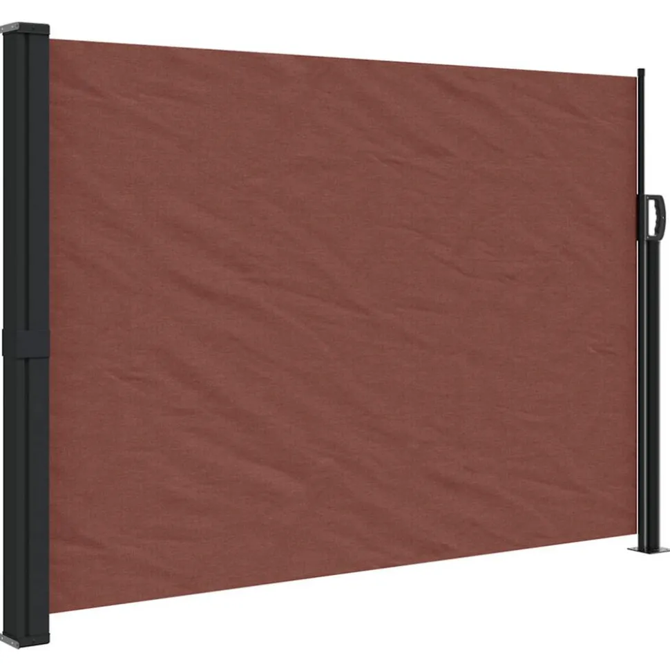 VIDAXL - Auvent latéral rétractable marron 140x500 cm