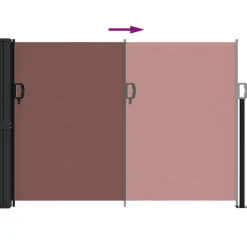 VIDAXL - Auvent latéral rétractable marron 140x500 cm