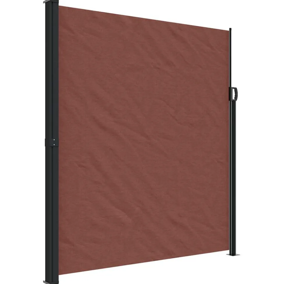 VIDAXL - Auvent latéral rétractable marron 220x500 cm