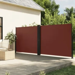 VIDAXL - Auvent latéral rétractable marron 180x1200 cm