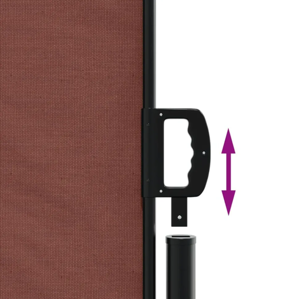VIDAXL - Auvent latéral rétractable marron 180x1200 cm