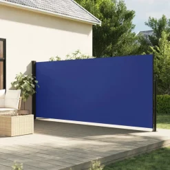 VIDAXL - Auvent latéral rétractable bleu 180x600 cm