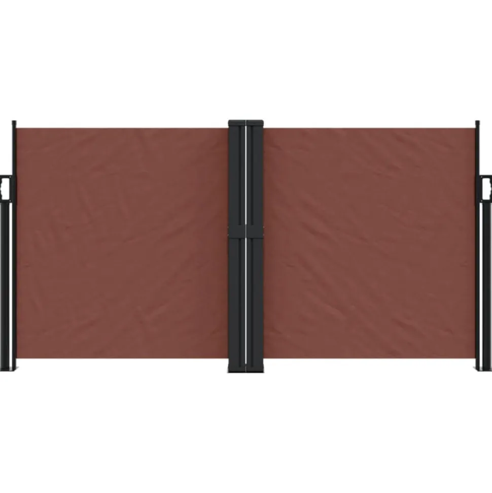 VIDAXL - Auvent latéral rétractable marron 120x1200 cm