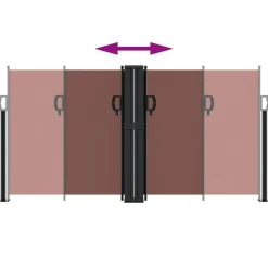 VIDAXL - Auvent latéral rétractable marron 120x1200 cm