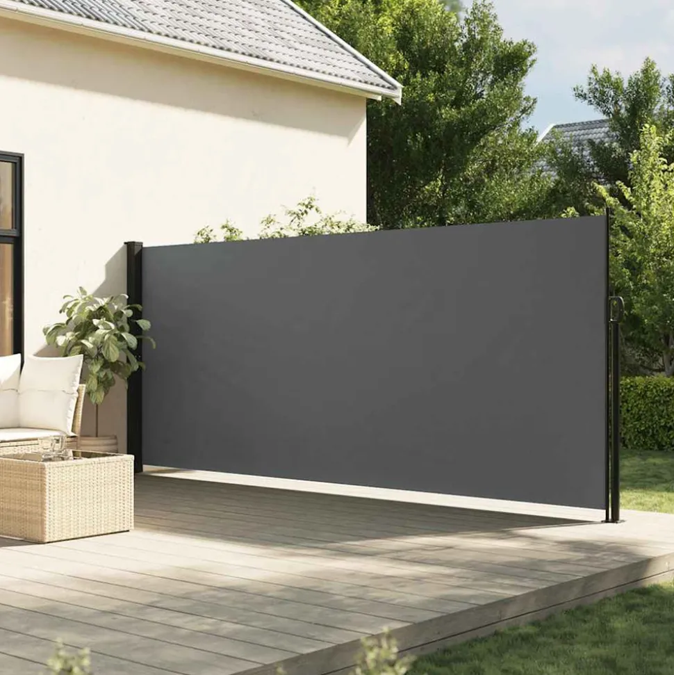 VIDAXL - Auvent latéral rétractable anthracite 160x500 cm