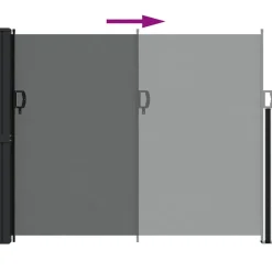 VIDAXL - Auvent latéral rétractable anthracite 160x500 cm