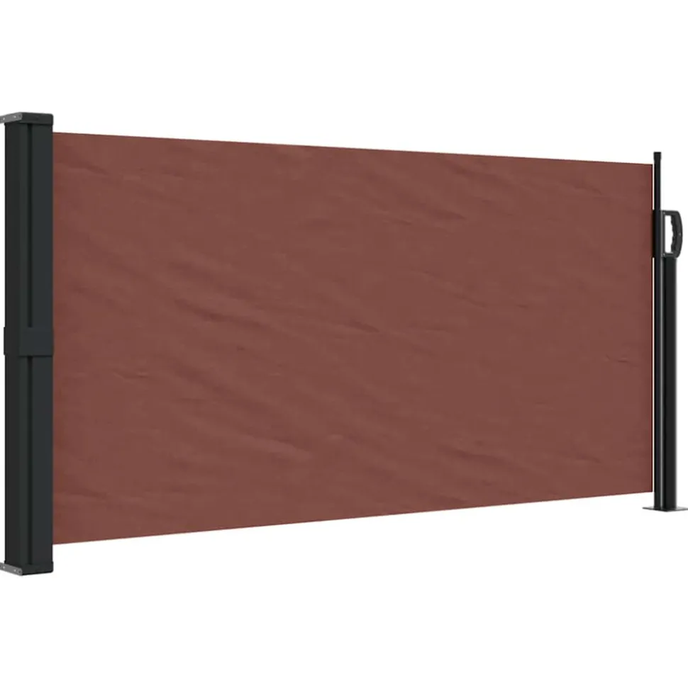 VIDAXL - Auvent latéral rétractable marron 100x300 cm