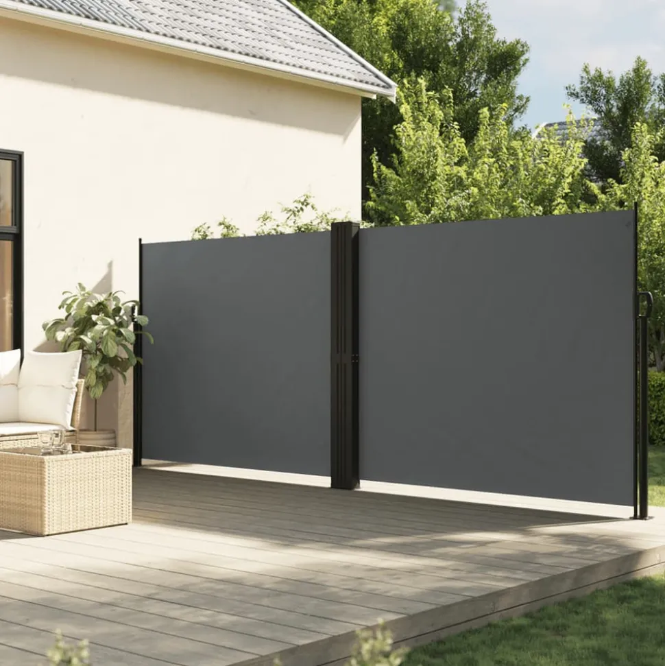 VIDAXL - Auvent latéral rétractable anthracite 160x1200 cm