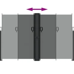 VIDAXL - Auvent latéral rétractable anthracite 160x1200 cm