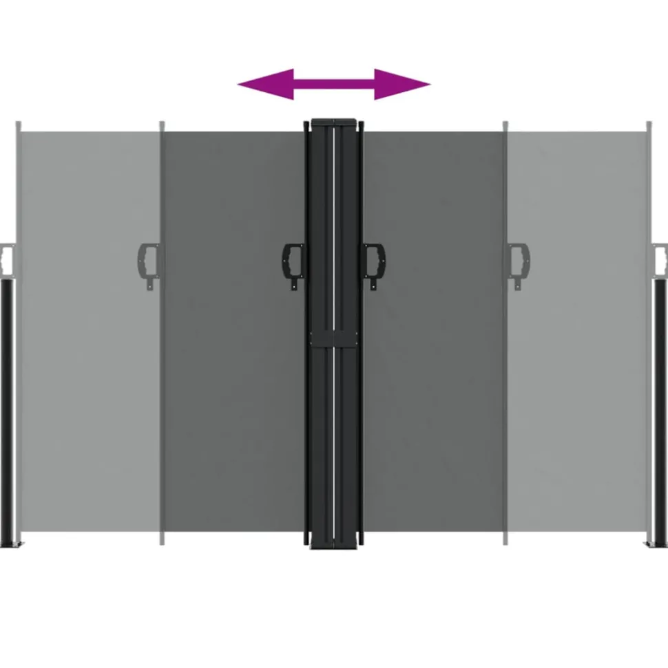 VIDAXL - Auvent latéral rétractable anthracite 160x1200 cm
