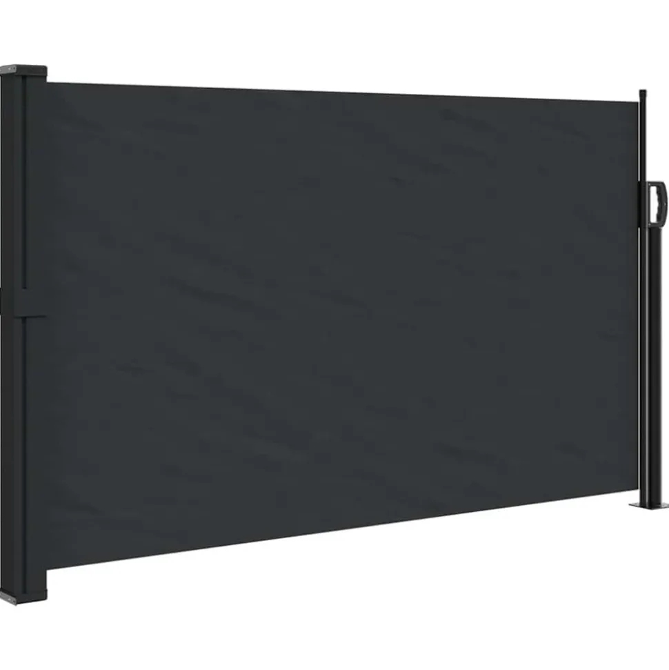 VIDAXL - Auvent latéral rétractable noir 117x300 cm