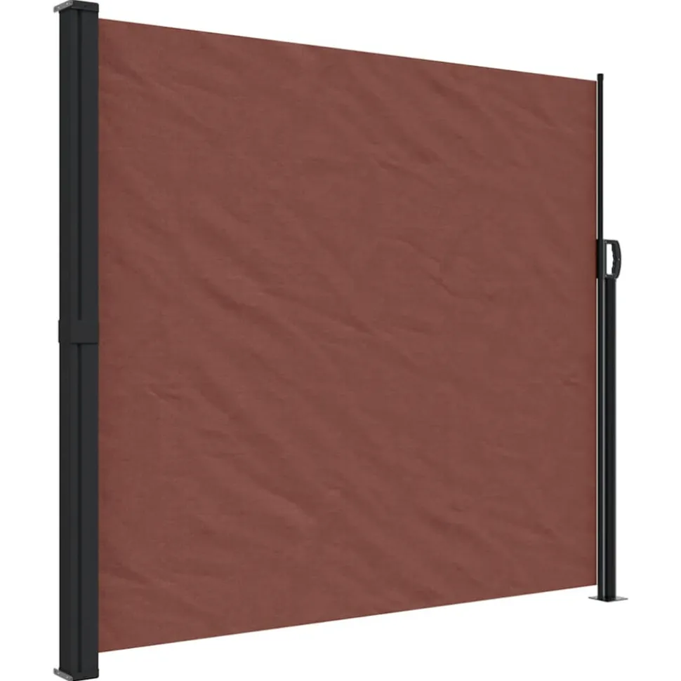 VIDAXL - Auvent latéral rétractable marron 180x500 cm