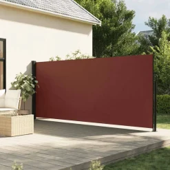 VIDAXL - Auvent latéral rétractable marron 180x500 cm