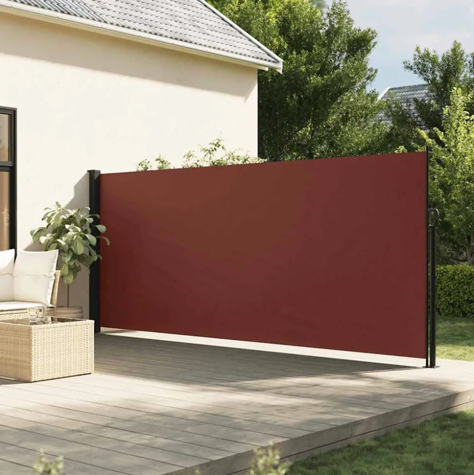 VIDAXL - Auvent latéral rétractable marron 180x500 cm