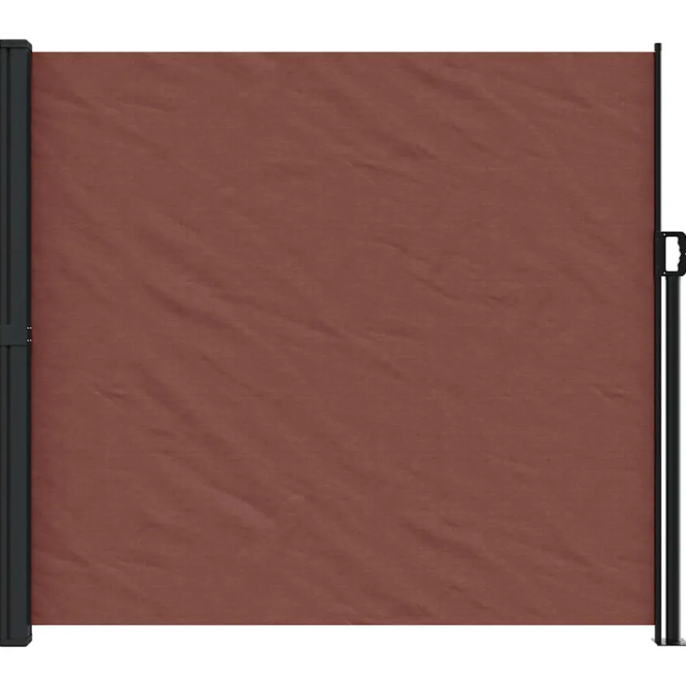 VIDAXL - Auvent latéral rétractable marron 180x500 cm