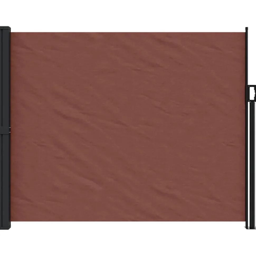 VIDAXL - Auvent latéral rétractable marron 160x500 cm