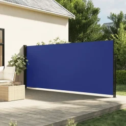 VIDAXL - Auvent latéral rétractable bleu 160x600 cm