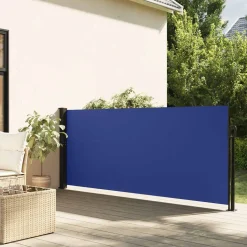 VIDAXL - Auvent latéral rétractable bleu 117x300 cm