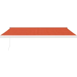 VIDAXL - Auvent rétractable orange et marron 4x3 m tissu et aluminium