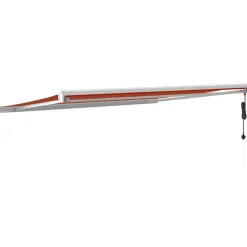 VIDAXL - Auvent rétractable orange et marron 4x3 m tissu et aluminium