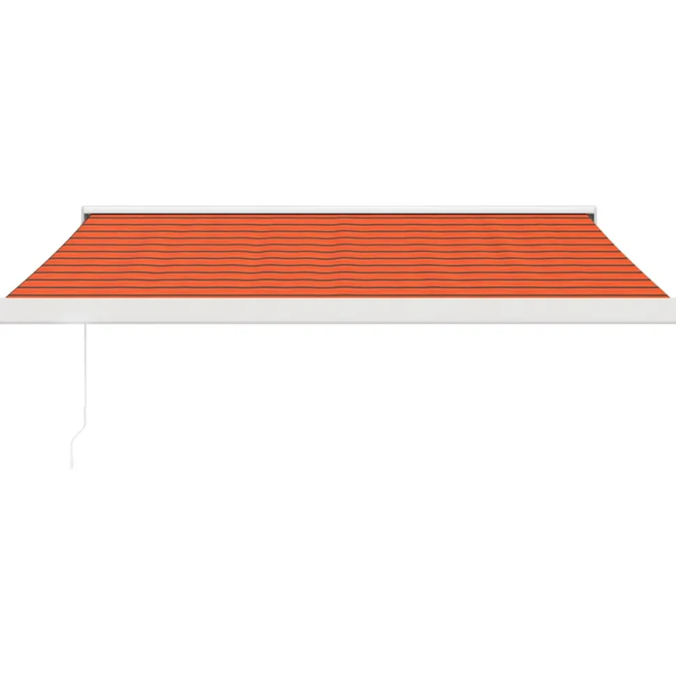 VIDAXL - Auvent rétractable orange et marron 3,5x2,5m tissu et aluminium