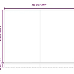 VIDAXL - Auvent rétractable jaune et blanc 3,5x2,5 m tissu et aluminium