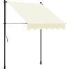VIDAXL - Auvent rétractable crème 150x150 m tissu et acier