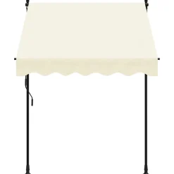 VIDAXL - Auvent rétractable crème 150x150 m tissu et acier