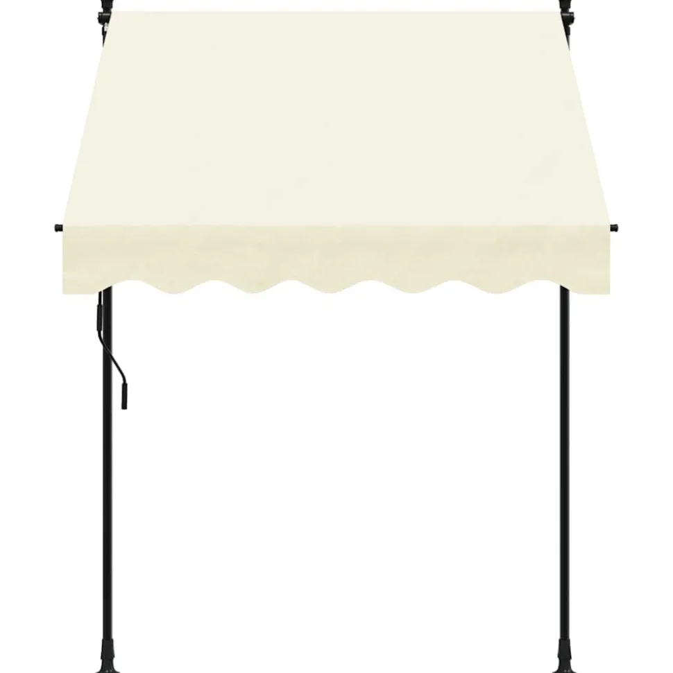 VIDAXL - Auvent rétractable crème 150x150 m tissu et acier