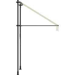 VIDAXL - Auvent rétractable crème 150x150 m tissu et acier