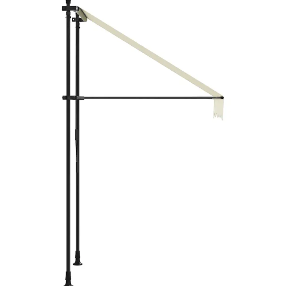 VIDAXL - Auvent rétractable crème 150x150 m tissu et acier