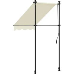 VIDAXL - Auvent rétractable crème 150x150 m tissu et acier