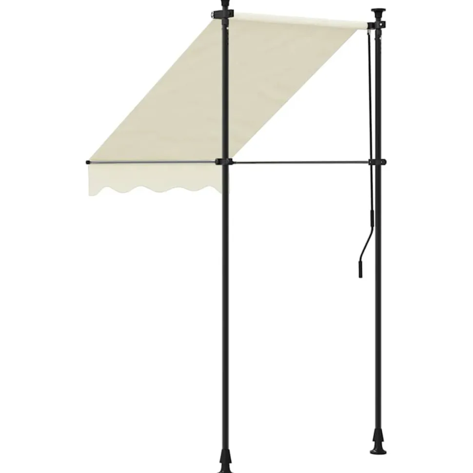 VIDAXL - Auvent rétractable crème 150x150 m tissu et acier