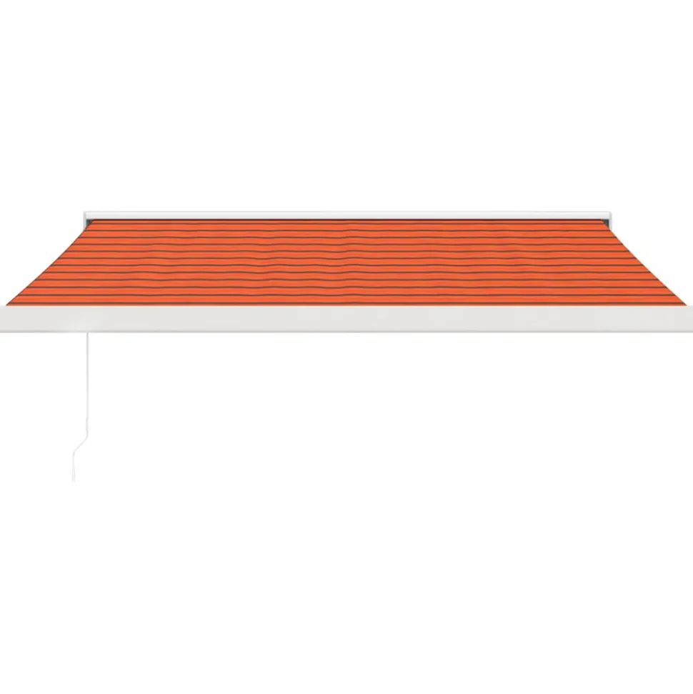VIDAXL - Auvent rétractable orange et marron 3x2,5 m tissu et aluminium