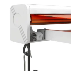 VIDAXL - Auvent rétractable orange et marron 3x2,5 m tissu et aluminium