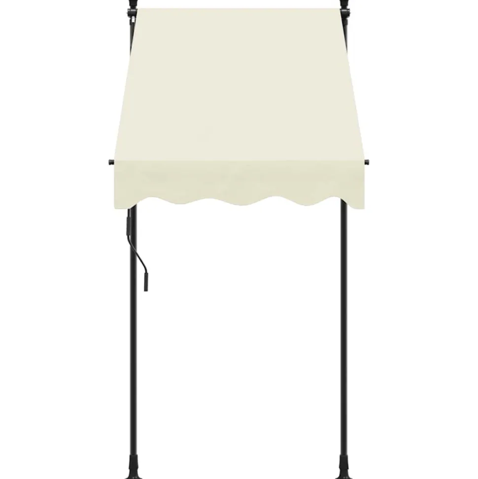 VIDAXL - Auvent rétractable crème 100x150 m tissu et acier