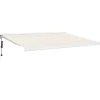 VIDAXL - Auvent rétractable crème 4x3 m tissu et aluminium