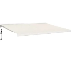 VIDAXL - Auvent rétractable crème 4x3 m tissu et aluminium