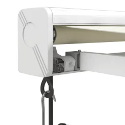 VIDAXL - Auvent rétractable crème 4x3 m tissu et aluminium