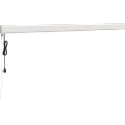 VIDAXL - Auvent rétractable jaune et blanc 4,5x3 m tissu et aluminium