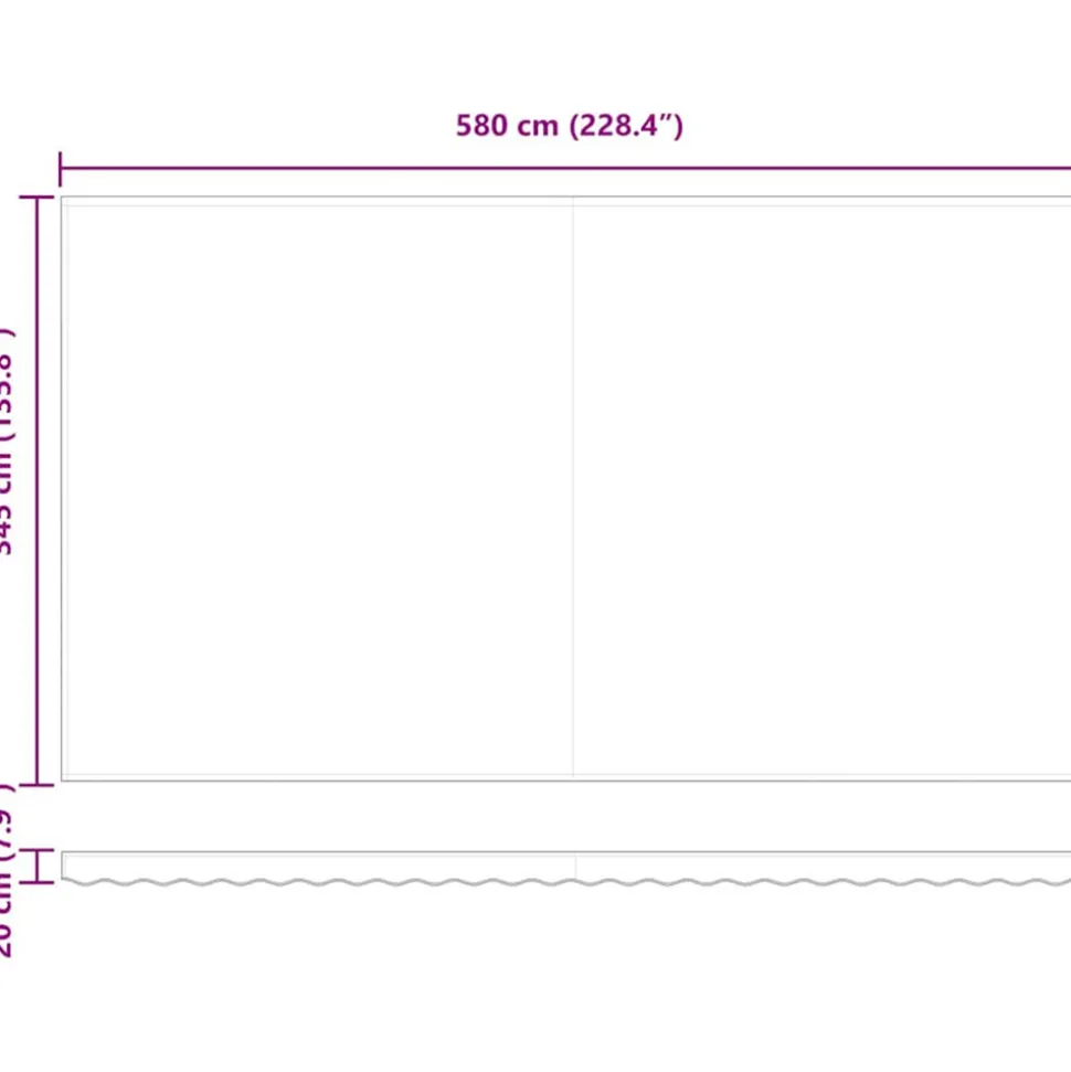 VIDAXL - Auvent rétractable orange, brun 600 × 350 cm tissu, métal