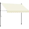 VIDAXL - Auvent rétractable crème 300x150 m tissu et acier