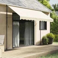 VIDAXL - Auvent rétractable crème 300x150 m tissu et acier