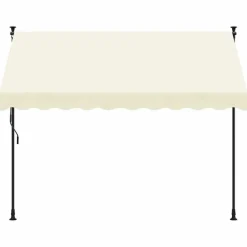 VIDAXL - Auvent rétractable crème 300x150 m tissu et acier