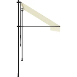 VIDAXL - Auvent rétractable crème 300x150 m tissu et acier