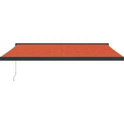 VIDAXL - Auvent rétractable orange et marron 4x3 m tissu et aluminium