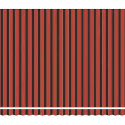 VIDAXL - Auvent rétractable orange et marron 4x3 m tissu et aluminium